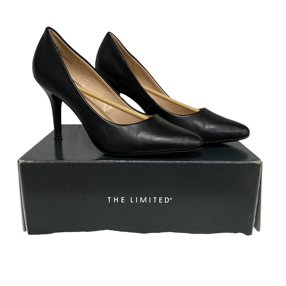 The‎ Limited Tatum Black Pumps Womens Size 9M Pointed Toe Heels Like New Box